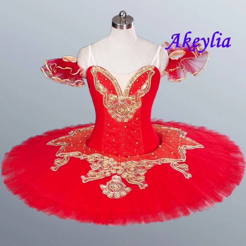 

Red Pancake tutus professional Yellow Girls Classical Ballet tutu performance Costumes Red Professional Ballet Patter Tutu kids