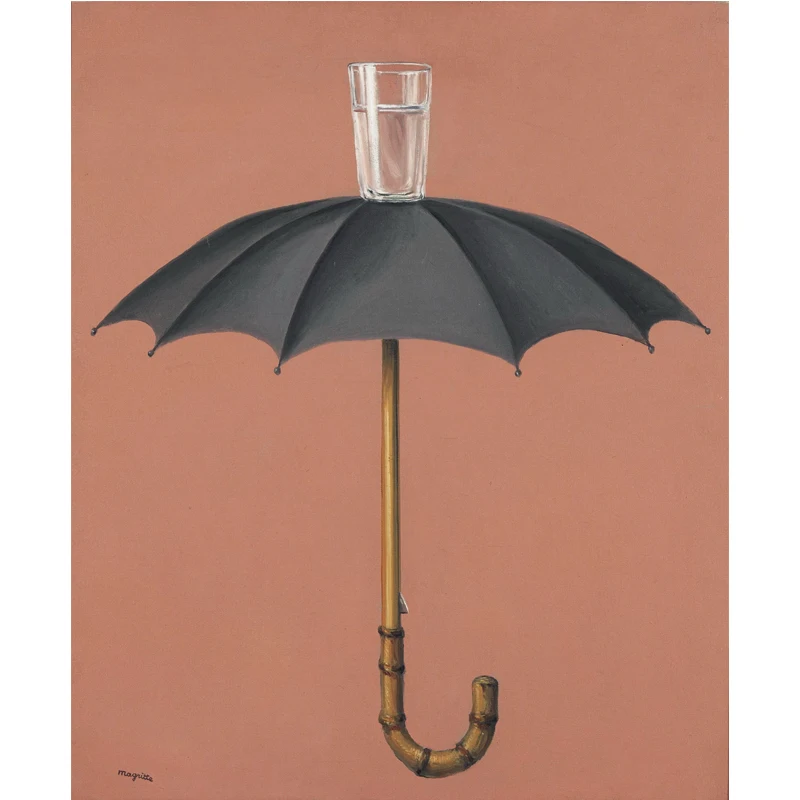 Rene magritte художественные плакаты и принты абстрактные портреты настенные работы холст модульные картины скандинавские украшения дома картины - Цвет: Бургундия