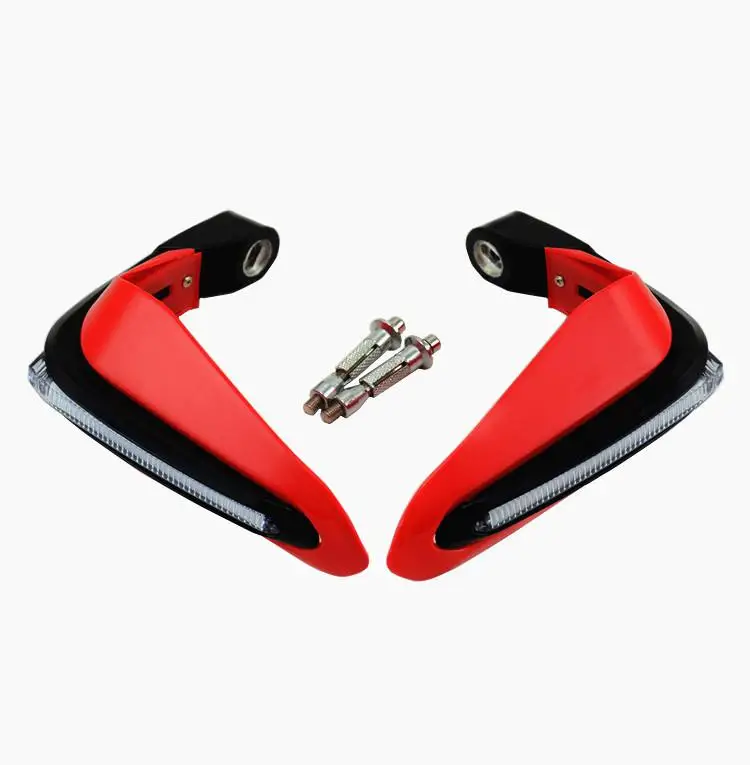 1 Пара мотоциклетный светодиодный щиток для рук для двигателя MSX125 ручной Щиток с светодиодный светильник защита рук Защита рук универсальная защита для рук - Цвет: Красный