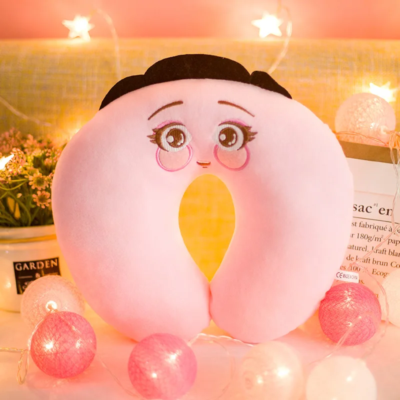 U-Sha pedplush подушка для шеи, мультяшная подушка для путешествий, Массажная подушка для шеи, подголовник автомобиля, куклы, мягкие подушки, плюшевая подушка