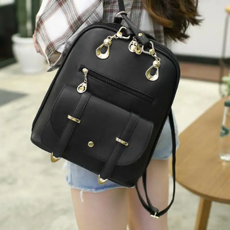 Гил Bagckpack Лидер продаж из искусственной кожи сумки Для женщин рюкзак элегантный дизайн с кулоном Медвежонок для девочек школьные сумки на ремне Рюкзак