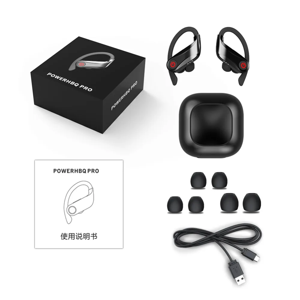 HBQ PRO TWS беспроводные Bluetooth наушники стерео спортивные гарнитуры для iOS Android соответствие эргономичный дизайн комфорт
