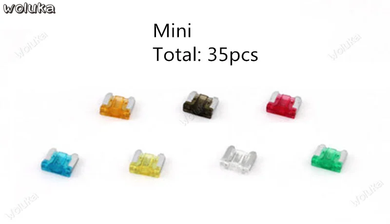 Send storage box insurance clip car cigarette lighter fuse small piece car insurance insert 5-40A CD50 Q04