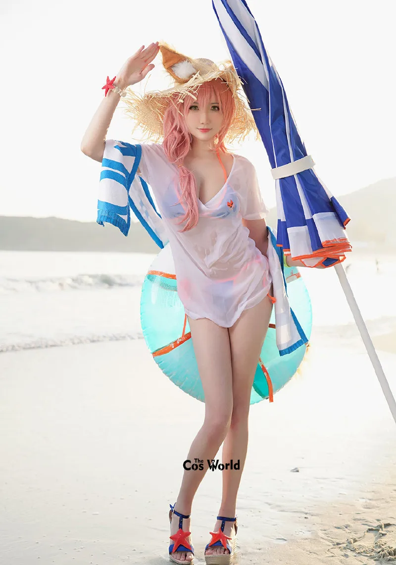FGO Fate Grand Order tamamo no Mae бикини купальный костюм аниме косплей костюмы