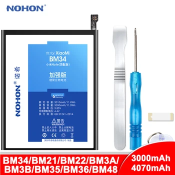 

NOHON BM34 BM21 BM22 BM3A BM3B BM35 BM36 BM48 Lithium Battery For Xiaomi Mi 5 4C 5S Mix 2 Mix2 Mi5 Note Pro 2 3 Phone Bateria