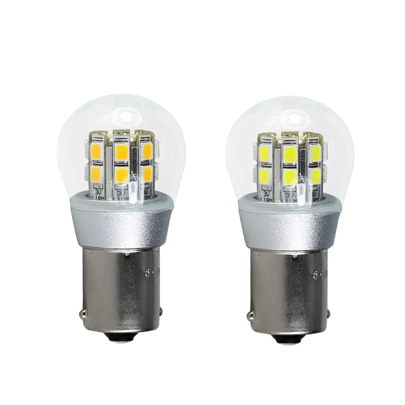 1156 BA15S 144-SMD COB White LED Turn Signal Reverse Light Lamp Bulbs DC 12V 24V