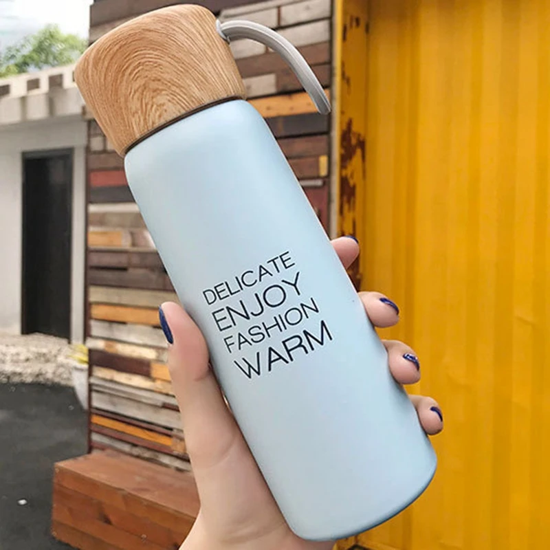 Новинка-термоизоляционные бутылки для воды 500 мл с веревочной зернистой крышкой дизайн 304 Корпус из нержавеющей стали применим для спорта на открытом воздухе