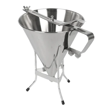 

1.75L Big Stainless Steel Funnel Octopus Balls Tools with Rack Baking Dispenser Cooking Tools