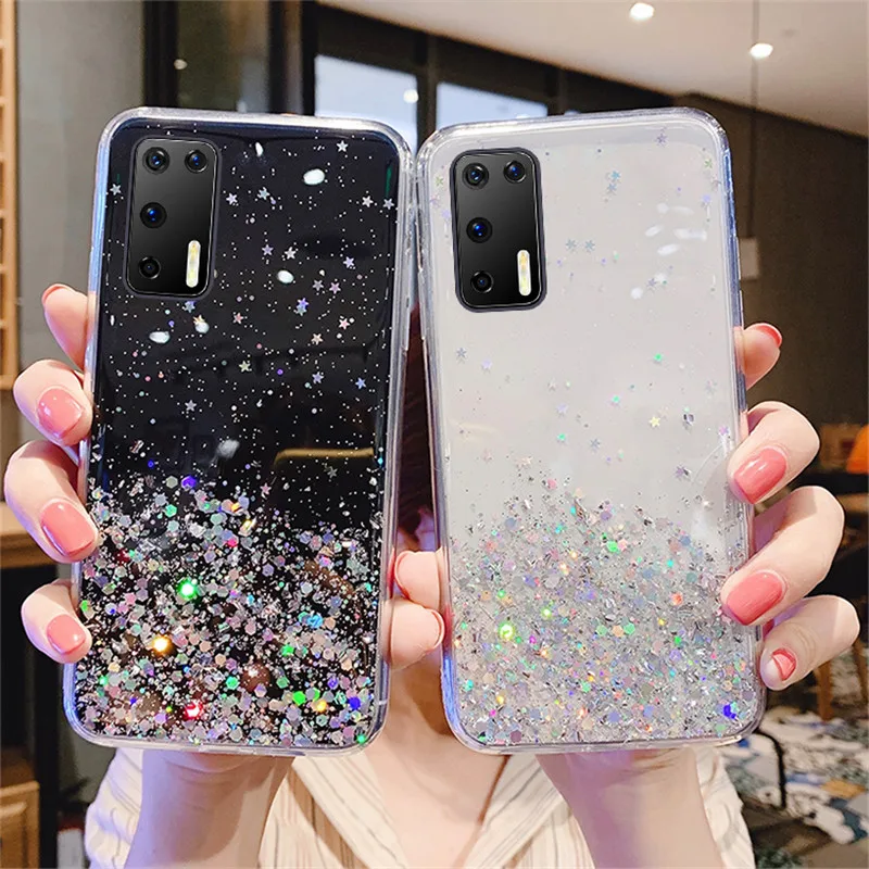 Роскошный блестящий чехол со звездой для Samsung Galaxy A91 A81 A71 A51 J4 J6 Plus S8 S9 S10 Lite S20 Ultra M30