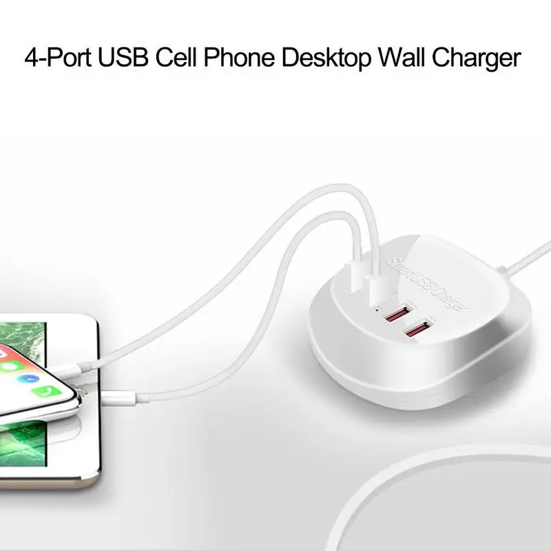 Универсальное настенное зарядное устройство USB с 4 портами для смартфонов, адаптер для телефона, зарядное устройство для планшетов с быстрой зарядкой в Великобритании и США, зарядное устройство для мобильных устройств европейского стандарта, концентратор USB K6J8