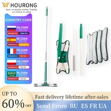 

Green X-type Flat Mop Squeeze Mop Wooden Household Cleaning Tool Microfiber Material Care Floor 360° Rotation