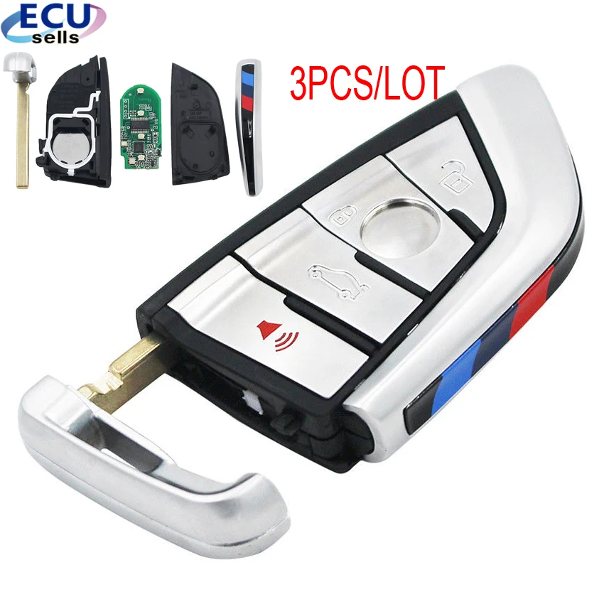 

3PCS/LOT Smart Remote Key Keyless Entry 433MHZ for BMW F CAS4 5,7 Series Uncut insert key