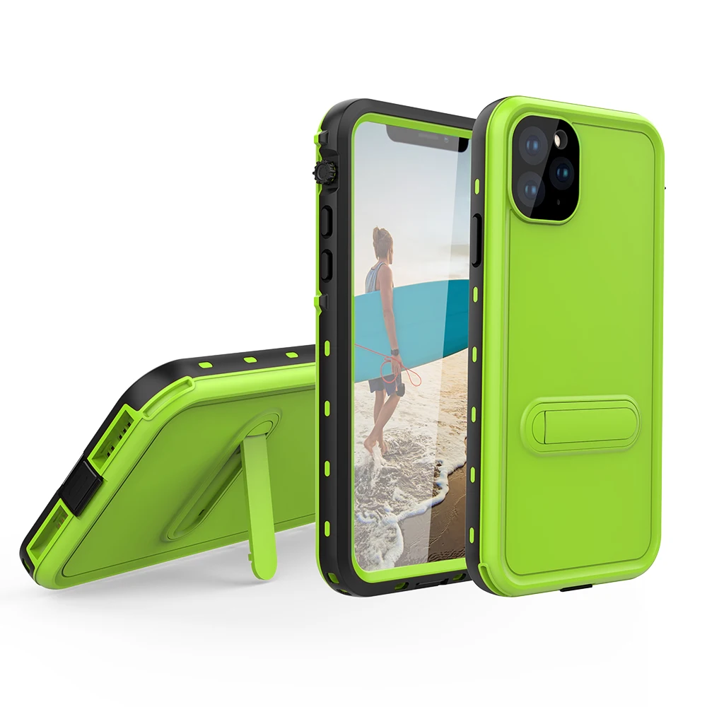 Для Apple iPhone 11 Pro Max/11/11 Redpepper IP68 водонепроницаемый чехол грязезащитный противоударный 6,6 средства ухода за кожей стоп подводный 3 м жесткий чехол - Цвет: Green