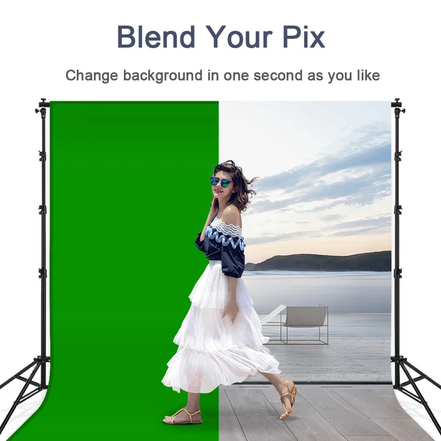 Kit de soporte de fondo portátil para estudio fotográfico, sistema de  soporte de fondo de 2x2m, color blanco, negro, verde, pantalla de croma key  para fotografía - AliExpress