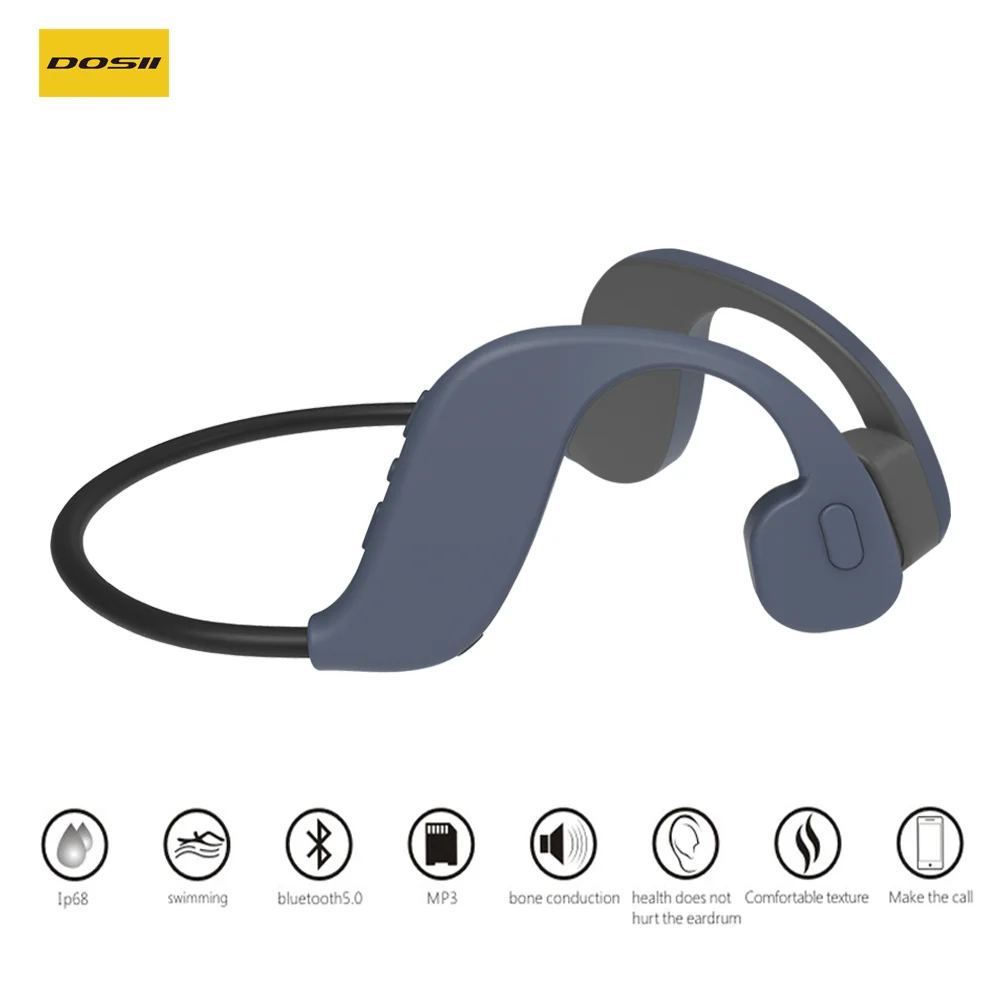 TWS Bluetooth 5.0 Earphones Wireless Sports Bone Conduction Swimming Headphones IPX8 Waterproof with Memory for Huawei Xiaomi