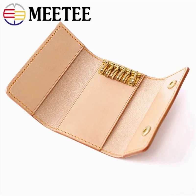 Meetee 2 шт., латунный брелок с заклепками, подвесная Пряжка, сделай сам вручную для кожи, сумки для рукоделия, кошелек, застежка-крючок, фурнитура, запчасти, аксессуары