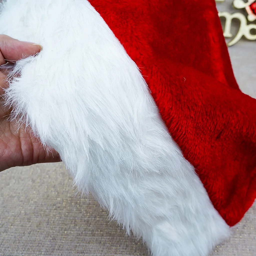 New Christmas Cap Thick Ultra Soft Plush Cute Santa Claus Holiday Fancy Dress Hat#35