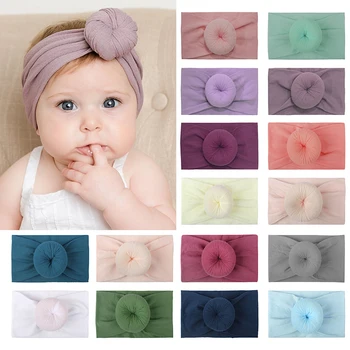 

Baby Headdress Nylon Super Soft Seamless Donut Nylon Stockings Wide Hair Band Super Cute Protect Baby Girl Head Cosplay Princess