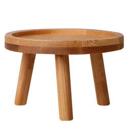 Support de plantes en bois, Pot de fleurs, Base, tabouret haut, balcon, succulente fleur ronde, étagère pour intérieur et extérieur 