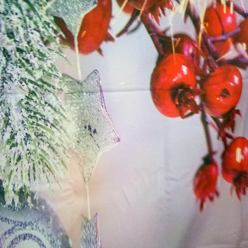 Рождественские украшения, Новогодние рождественские украшения, 1 шт., кухонный обеденный стол, прямоугольная скатерть с рисунком