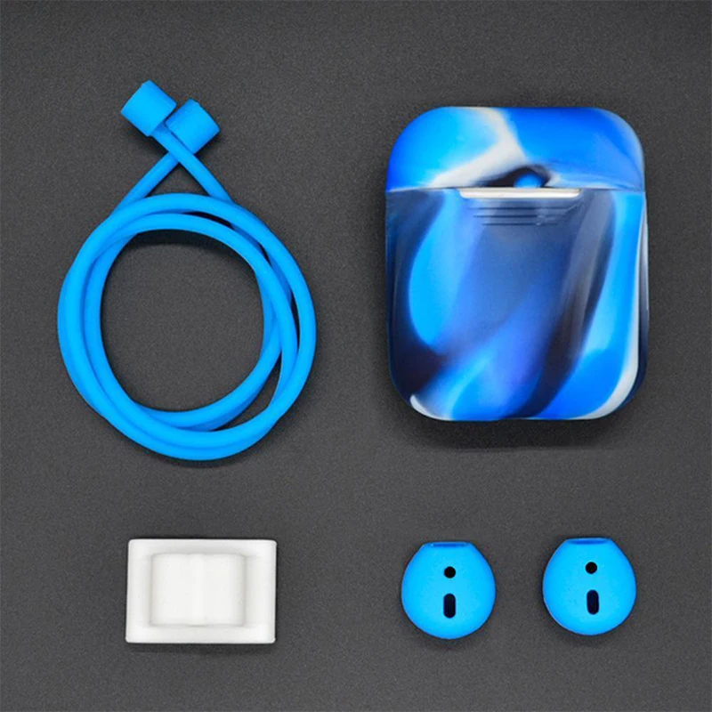 

5 in 1 Silicone Cover Case Earphone Set for Airpods Headset Earhook Accessories