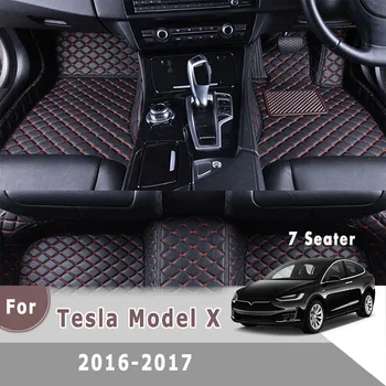 

RHD Carpets For Tesla Model X 2016 2017 (7 seats) Car Floor Mats Auto Interior Covers Pads Accessories Automobiles Foot Pads