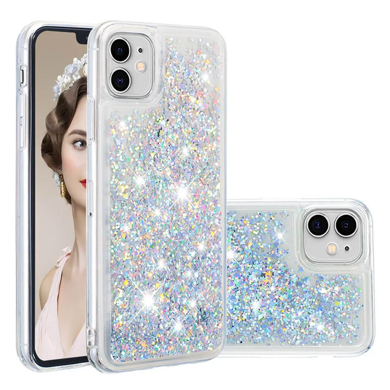 Блестящий чехол для iphone 11 Pro X XR XS MAX зыбучий песок жидкий силиконовый мягкий 5 5S SE 6s