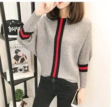 *#Best Price Milinsus Korean Sweaters Women Invierno Bat Sleeve Slash Neck Knitted Jumper Female Striped Pullover 2019 Fashion Winter Clothes *#Best Price Milinsus Korean Sweaters Women Invierno Bat Sleeve Slash Neck Knitted Jumper Female Striped Pullover 2019 Fashion Winter Clothes