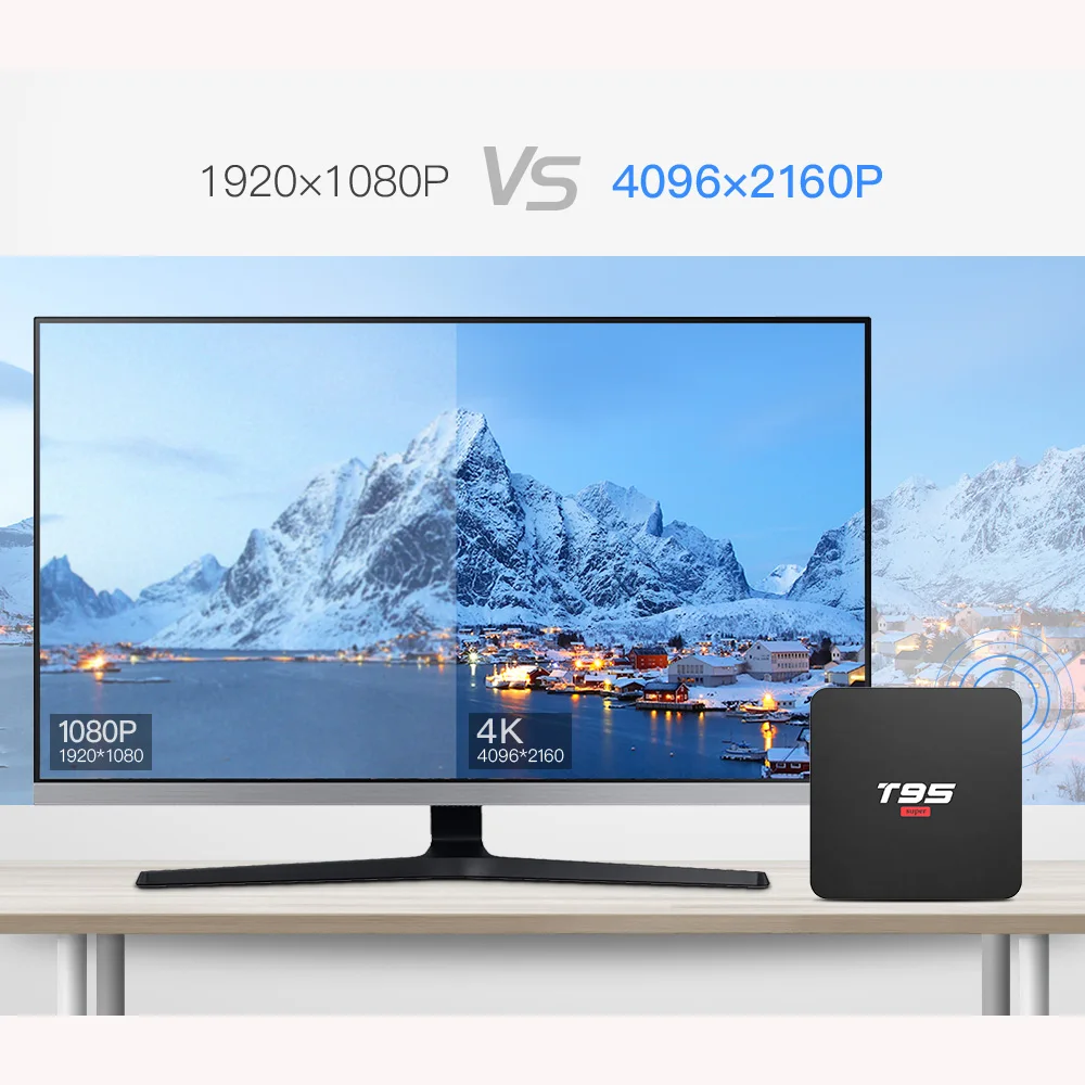 T95 супер Android 10,0 ТВ приставка 2 Гб 16 Гб Allwinner H3 четырехъядерный 2,4G Wifi 4K H.265 1080P Grobal телеприставка
