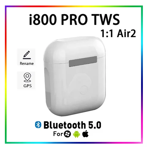 Новинка 2021 оригинальные беспроводные Bluetooth-гарнитуры i800 PRO TWS 1:1 с функцией GPS и