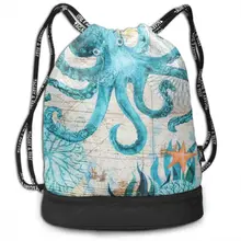 Бесшумный дизайн, повседневная женская ранец, животные, осьминог, с принтом, для путешествий, спортивная обувь, сумка для дискотеки, карман, Женская дорожная сумка, Bolsa