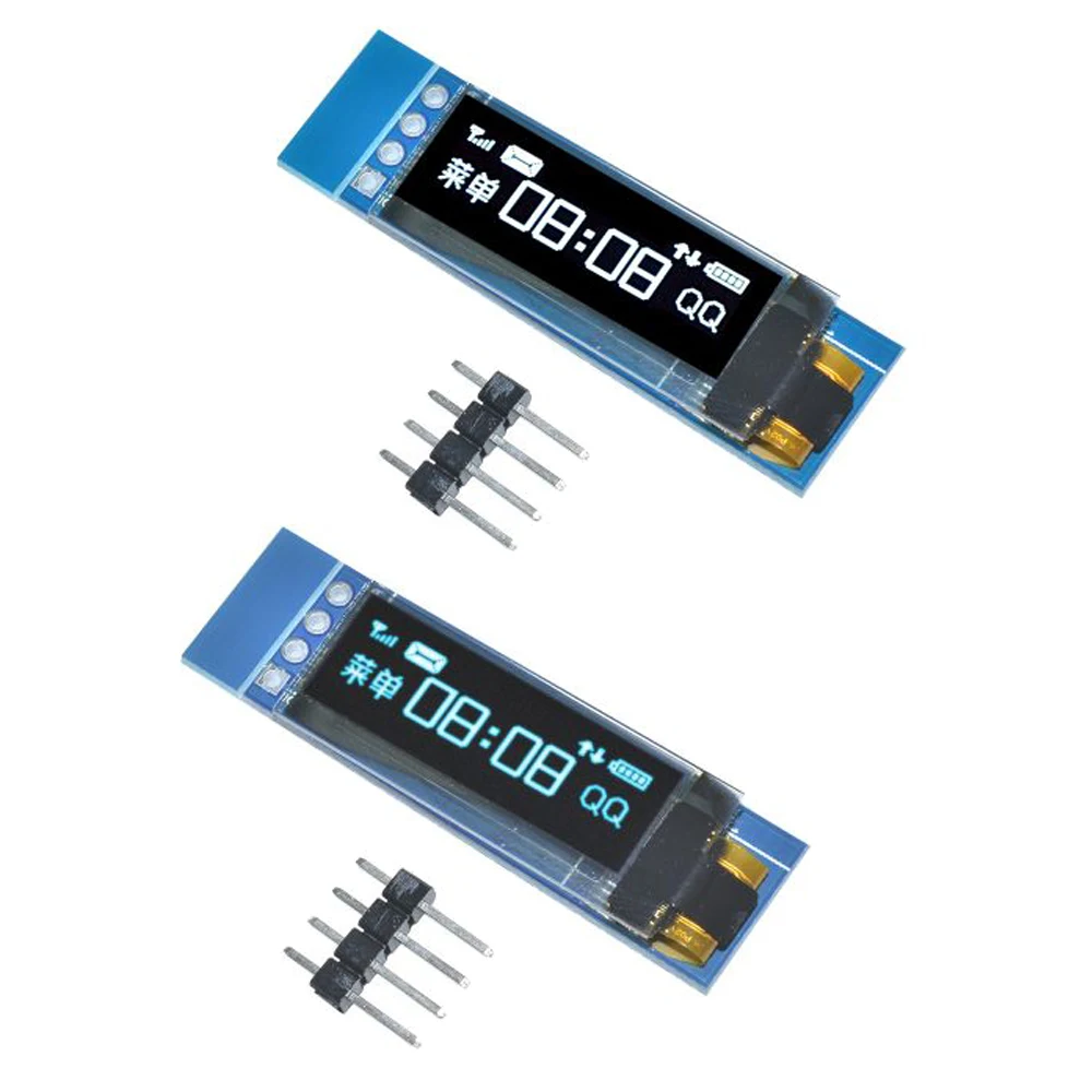 Модуль ЖК дисплея 0 91 дюйма 128x32 I2C IIC Серийный синий белый OLED 12832 SSD1306 экран для