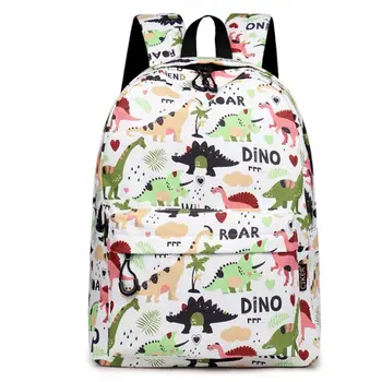 

NoEnName_Null Cute Dinosaur Prints Backpack Teenager Travel Laptop Daypack School Bookbag for Women Girls