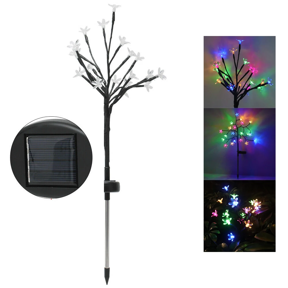 20LED RGB солнечный светильник на дереве ветка Цветок Цветение Водонепроницаемая