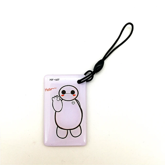 125KHz T5577 RFID 13.56MHZ UID 2 in 1 Changeable S50 1K NFC IC+ID Rewritable Composite Key Tags Keyfob Token Ring Keychain Card 3