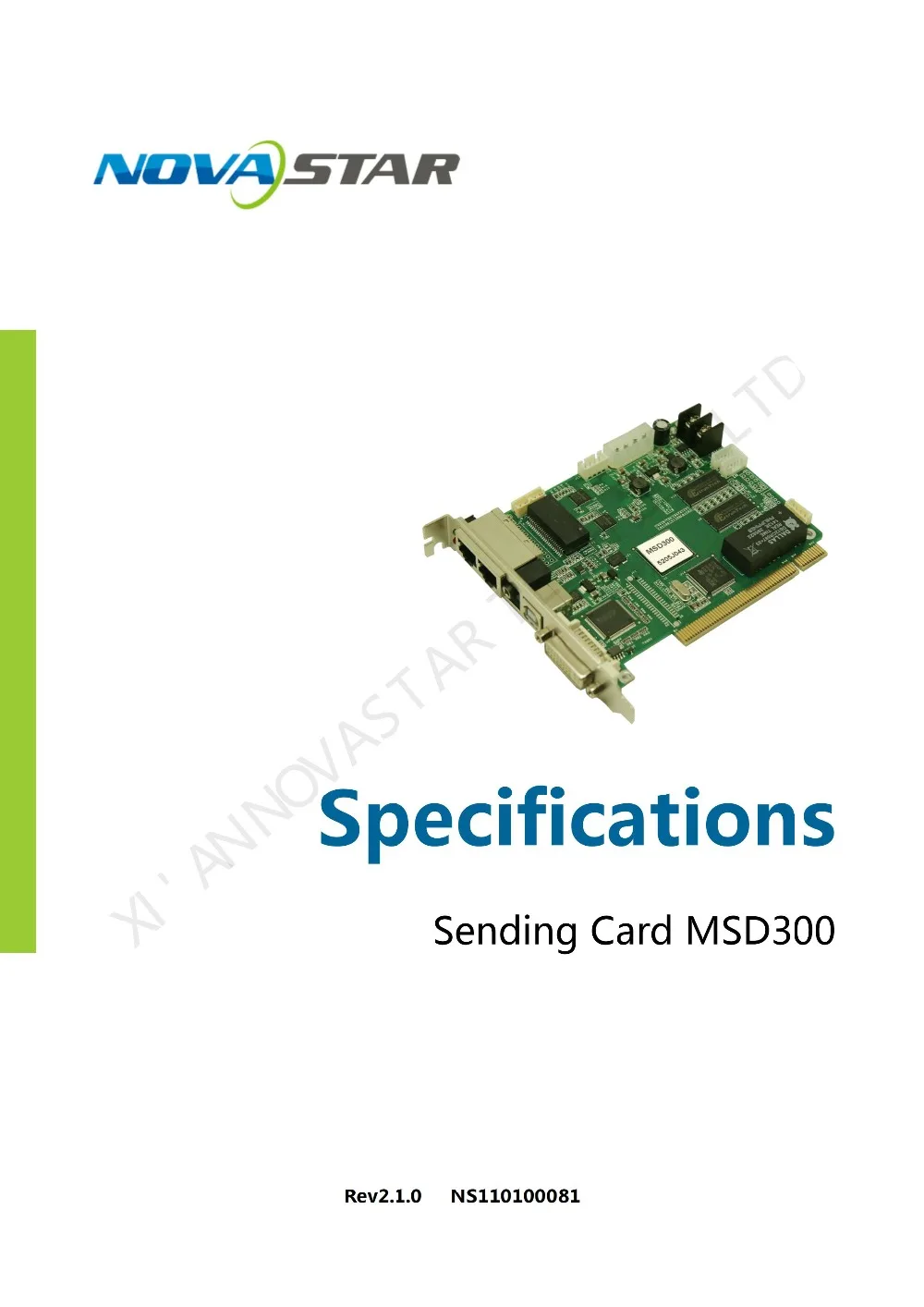 Sending Card MSD300 Specifications_00