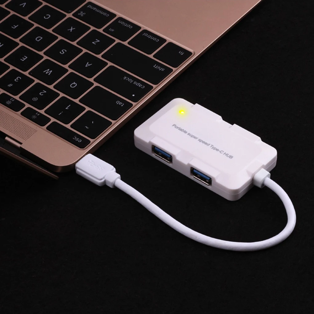 Тип c 4 порта USB концентратор USB 3,0 внешний сплиттер Замена для Macbook Pro телефон планшетный ПК ноутбук Настольный