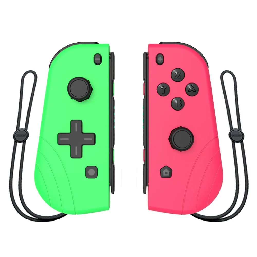 green pink Беспроводной контроллер для nintendo Switch Joy-Cons Joy Cons 2 Вибрация шестиосевая соматосенсорная функция один клик Пробуждение - Цвет: green pink