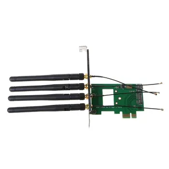 

BCM94360CD/BCM94331CD to PCI-e 1X Adapter Card Desktop Computer WiFi Card Module