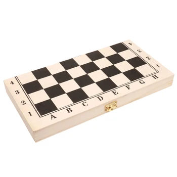 

2Pcs DRAUGHTS 29.5cm / 11.61inch Handcrafted Wooden + Chess Set Checkers Toy