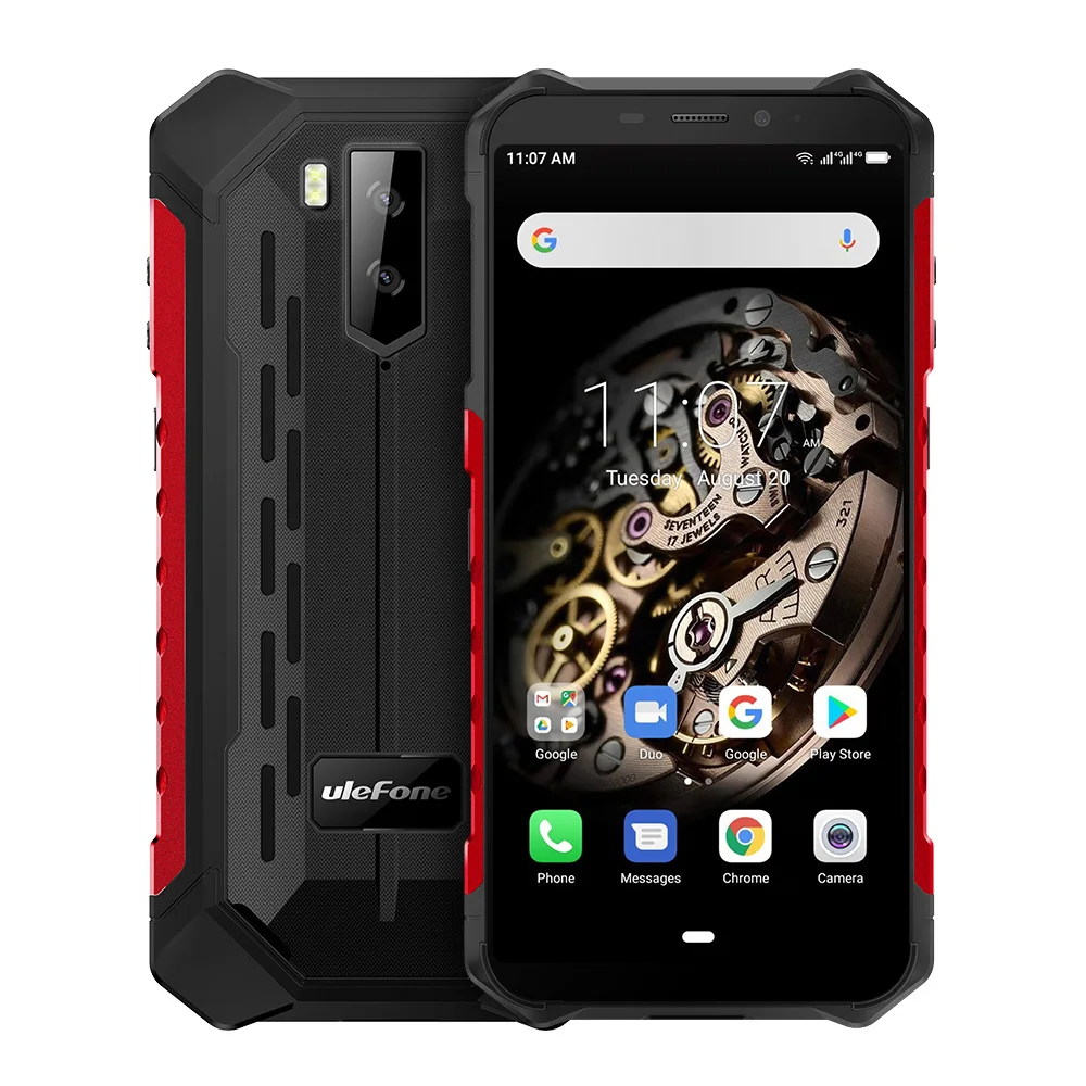 Ulefone Armor X5 прочный смартфон Android 9,0 Восьмиядерный Helio P23 NFC IP68 3 ГБ 32 ГБ 5000 мАч 4G мобильный телефон разблокировка лица