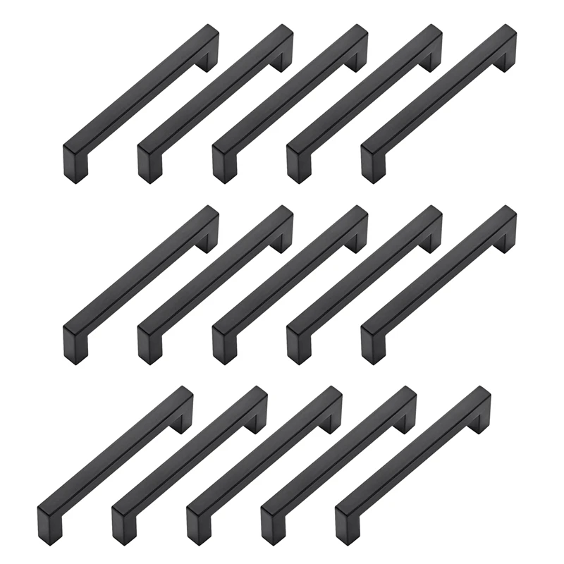 Matte Black Square Bar Cabinet Pulls Signaturethings Com