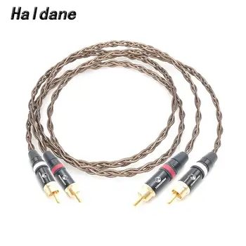 

Haldane Pair HIFI 2 RCA to 2 RCA Audio Cable Nordost Odin Single Crystal Silver RCA Reference Interconnect Cable AV Audio Cable