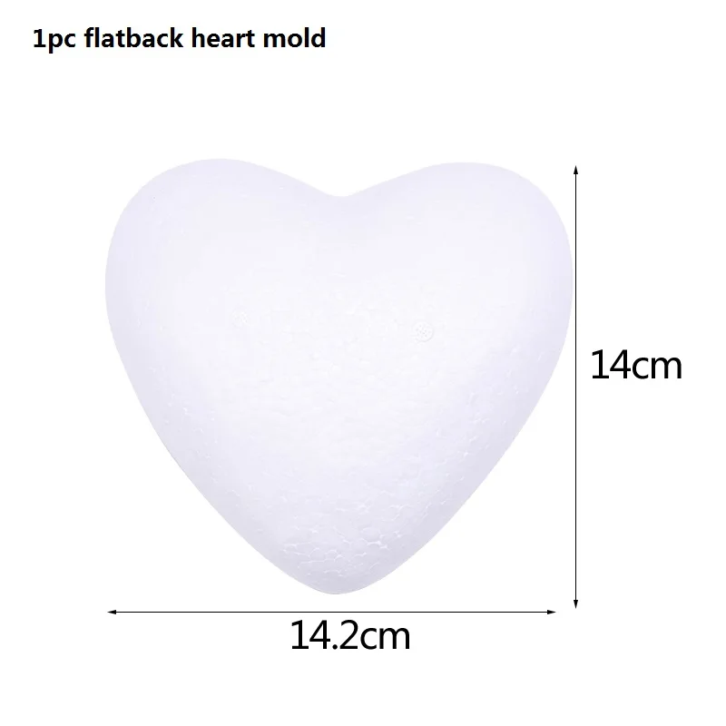 1pc 14cm heart 2 см 144 шт Искусственные из ПЭ пена роза цветок DIY Мишка розы для Свадебные украшения ручной работы подарок букет роз цветы венок - Цвет: 1pc 14cm heart
