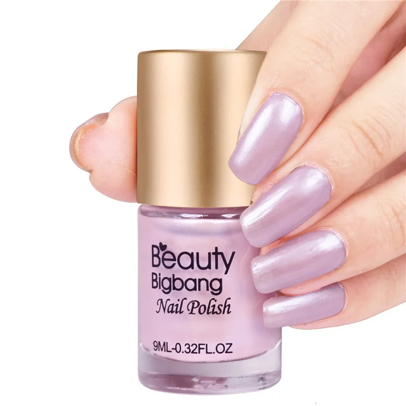 BeautyBigBang, 9 мл, оболочка, проблесковый лак для ногтей, зеленый, розовый цвет, блестящий Блестящий лак, лак для маникюра, украшения для ногтей