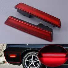 1Pair Rear Bumper Left & Right Side Red Marker Light Turn Signal Lamp Red 68039504AA 68039505AA Fit For Dodge Charger Challenger