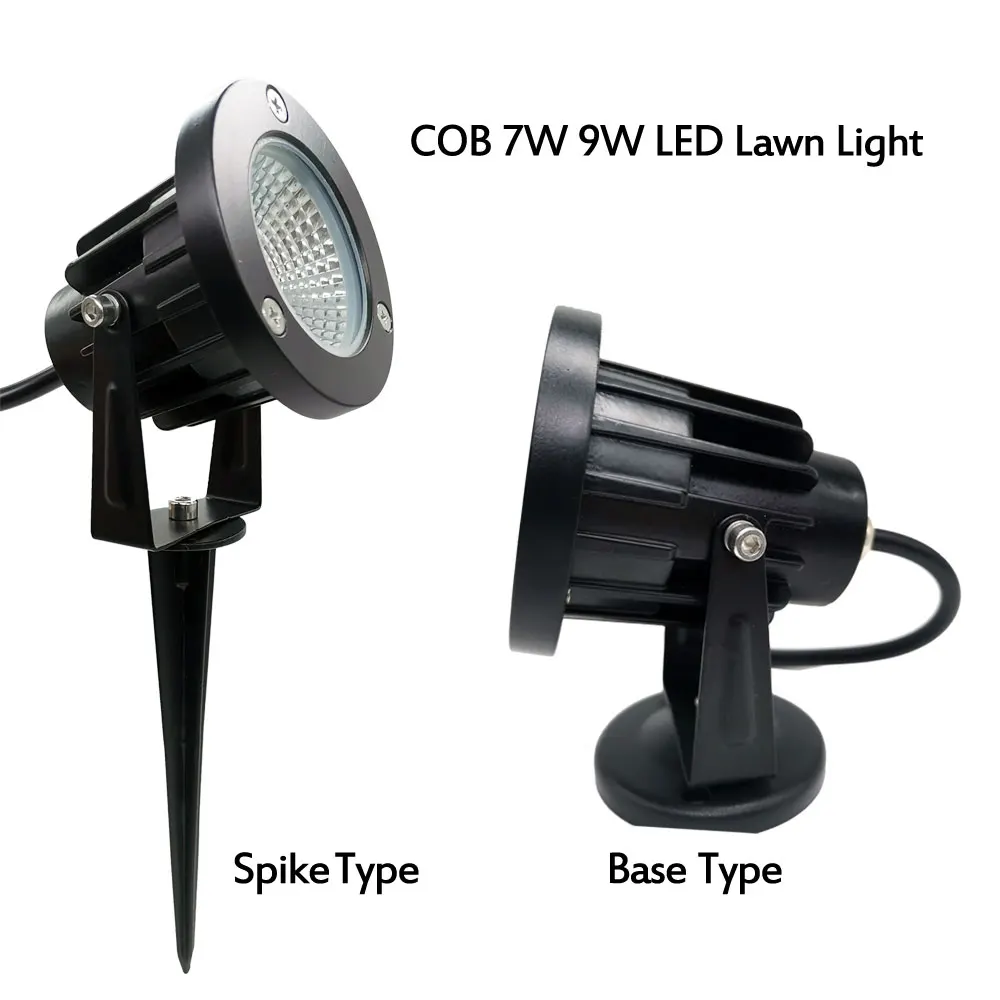 COB AC110V 220V DC12V COB 9w 3w 5w 7w IP65 lawn landscape tree garden light outdoor led spike light prikspot tuinspot lamp