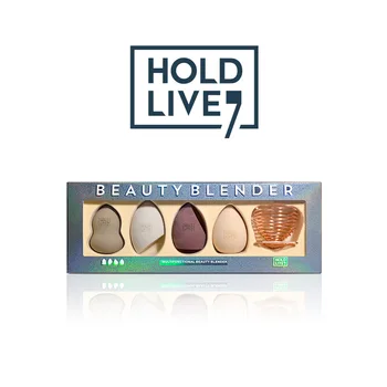 

Hold Live Powder Puff Makeup Egg Shelf Cleaning Set Dreamy Heart Cosmetic Egg