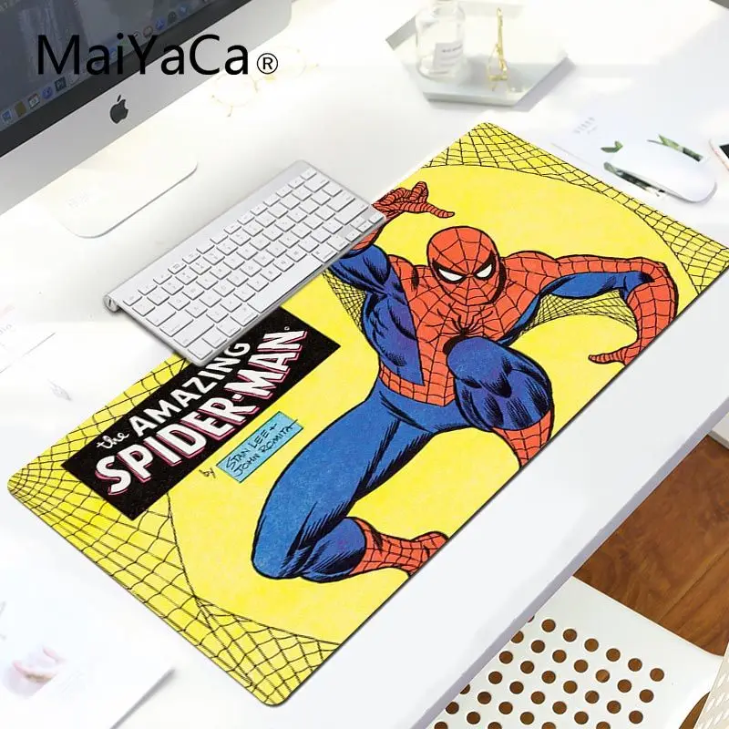 MaiYaCa ваш собственный коврик Marvel Человек-паук компьютерная игровая мышь коврики для ноутбука игровая мышь Lockedge коврик для мыши игровой коврик для мыши