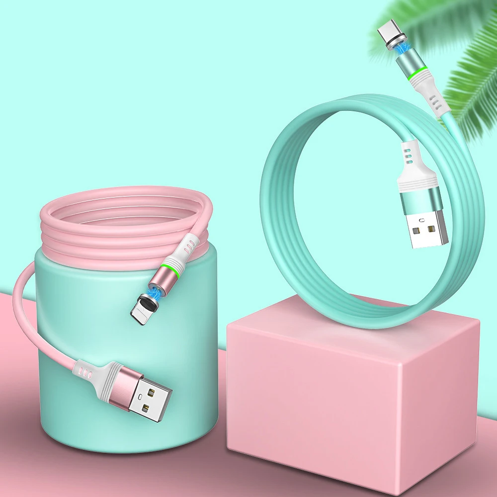 Magnetic Charging Cable Liquid Silicone Magnet Charger Cable 5V/2A Micro USB Type C Cellphone Charging Cable For Iphone Samsung Magnetic Charging Cable Liquid Silicone Magnet Charger Cable 5V/2A Micro USB Type C Cellphone Charging Cable For Iphone Samsung